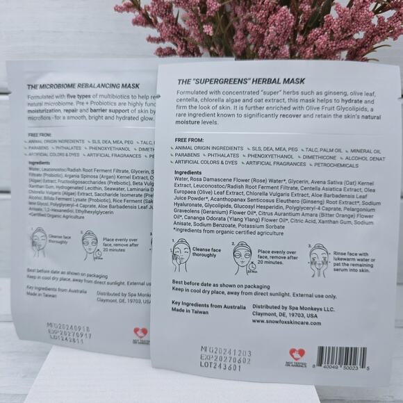 2 SnowFox Pre+ProBiotic Sake Herbal Youth Sheet Mask hydrating probiotic barrier - Picture 2 of 2